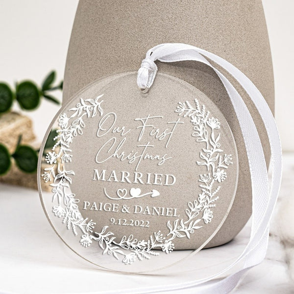 Personalize Our First Christmas Decorations Engagement Gifts, New Wedding Gifts for Couples