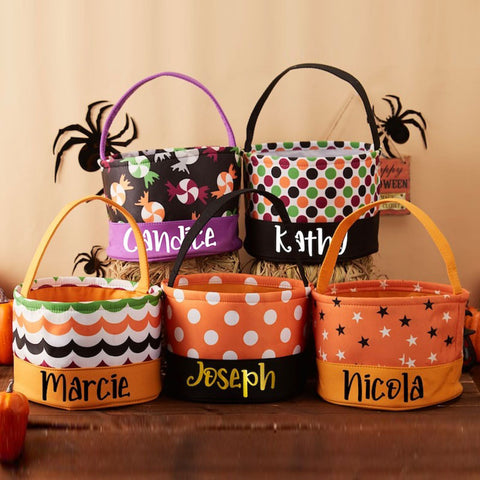 Halloween Bucket, Halloween Candy Bag, Halloween Basket