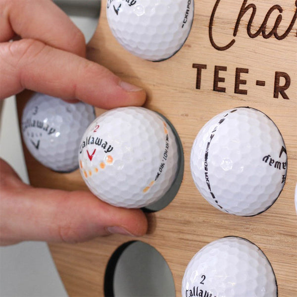 Personalised Golf Ball Wall Art Collector For The Home, Golf Ball Display