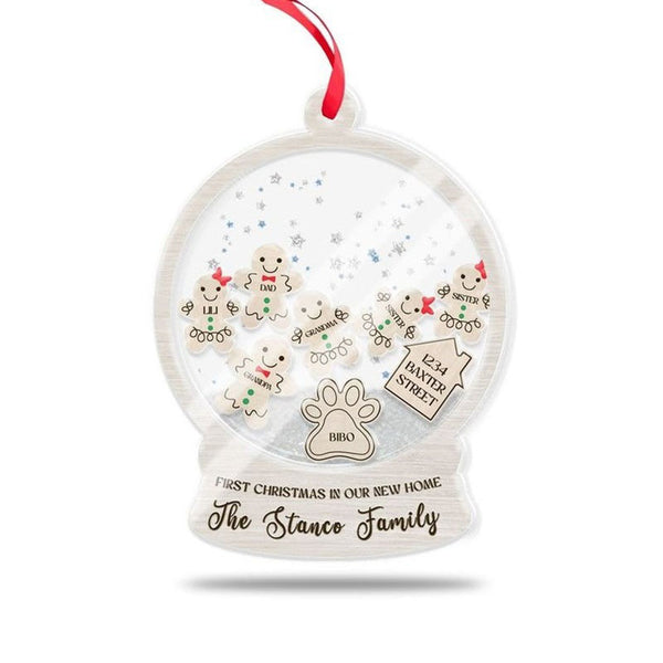 Personalized Family Ornament 2023 4D Customized Cookie Ornament Gift for Christmas