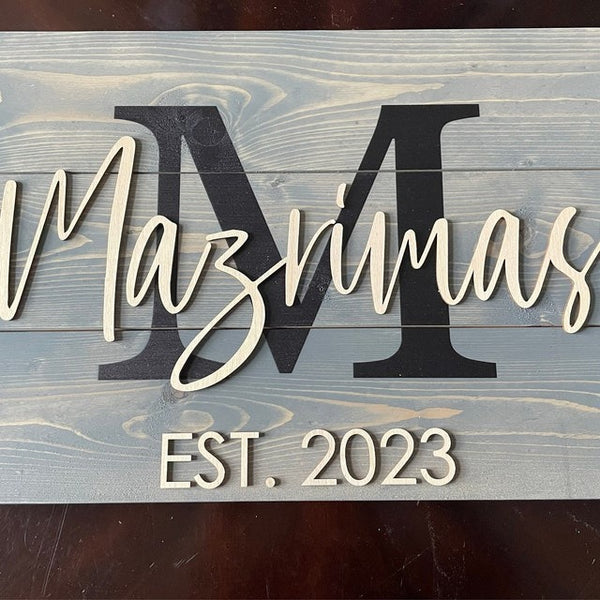 Mr and Mrs Gift | Engagement Gift | Holiday Gift | Rustic Christmas Gift