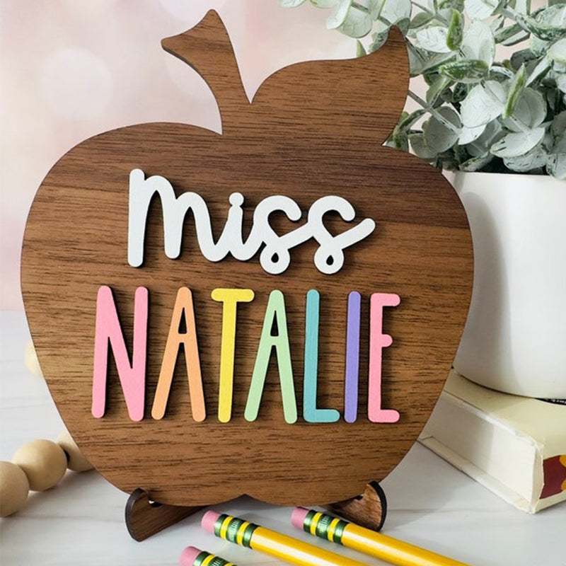 Teacher Name Plate Personalized, Teacher Desk Name Plate, Teacher Appreciation Gift Personalized