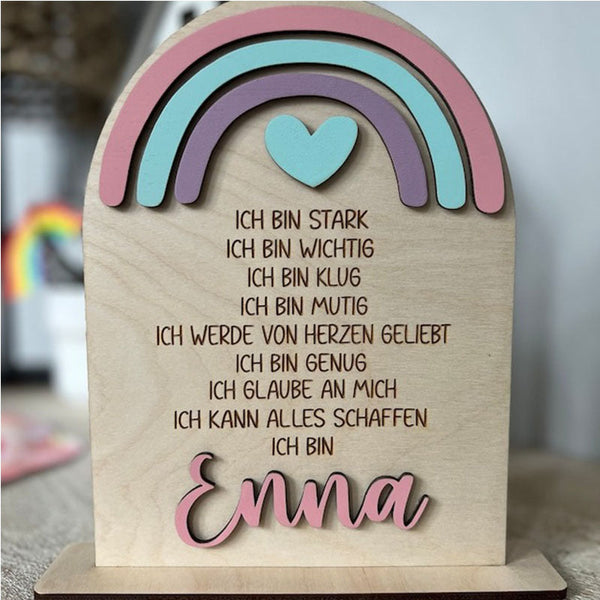 School Child 2023 Gift Personalized Wood / Affirmation Encouragement Gift Children Birthday