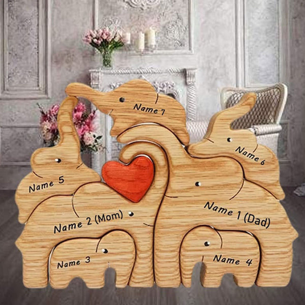 Animal Bear Figurines-Family Home Decor Puzzle-3 Person Family Keepsake Gift-Gift For Parents