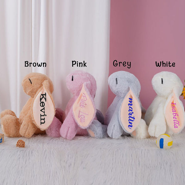 Personalized Bunny Stuffed Toy,Monogrammed Bunny,Personalized Bunny Baby Girl Gift