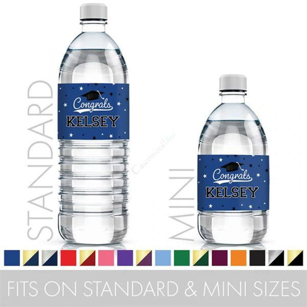 Graduation Water Bottle Labels Personalized Graduation Party Decorations