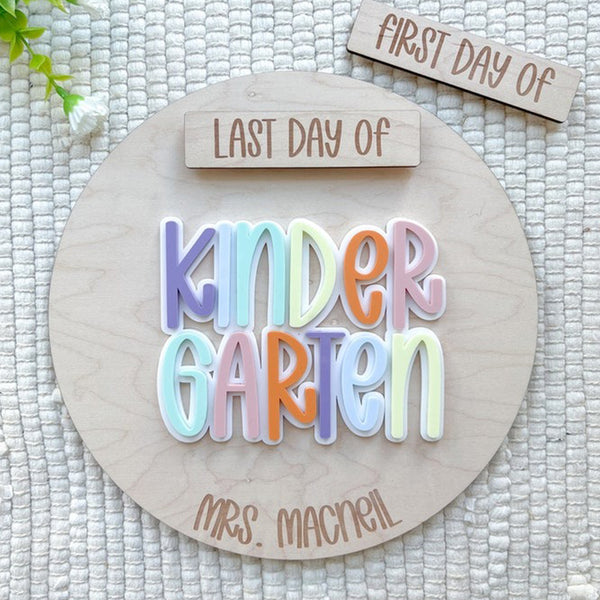 Personalized First Day of School Signs, Teacher Photo Props