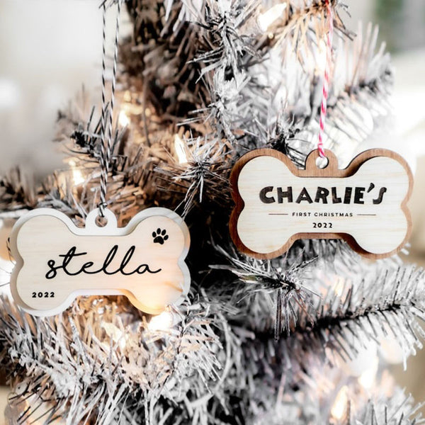 Dog Bone Ornament , Personalized, Christmas Ornament, Bone Ornament, Ornament