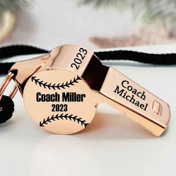 Custom Whistle Necklace Personalized Coach Whistle Engraved Whistle Personalized Teacher Gift