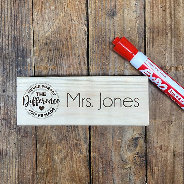 Personalized Teacher Whiteboard/Chalkboard Eraser Gift Set, Hand Painted