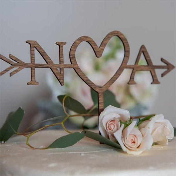 Rustic Wedding Arrow Cake Topper | Custom Cake Topper | Beach Wedding