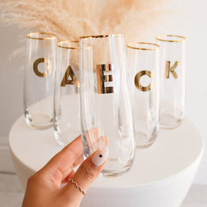 Personalized Cute Bridesmaid Gift Bridesmaid Champagne Flutes