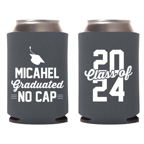 Personalized Can Coolers, Custom Can Cooler for Graduation Party