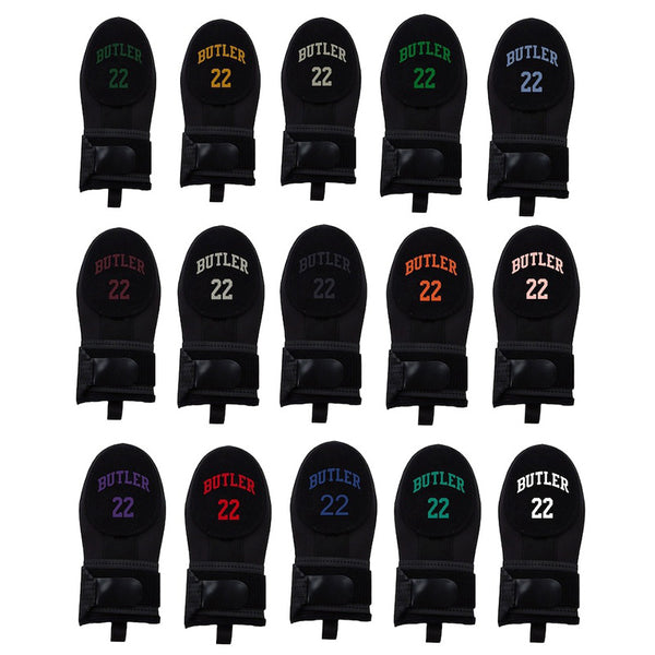 Black Custom Name and Number Slip-On Gloves