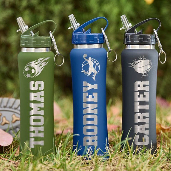 Personalized Water Bottle Custom Sport Water Bottle Engraved Name Water Bottle