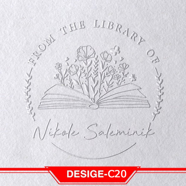 Book Embosser Personalized , Custom Stamp Embosser, Book Stamp, From The Library Of Stamp, Library Stamp