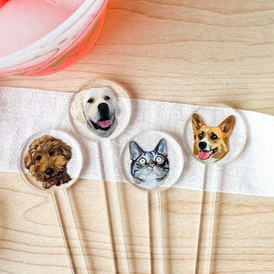 Dog Stir Stick for Wedding, Dog Drink Stirrer SET of 10