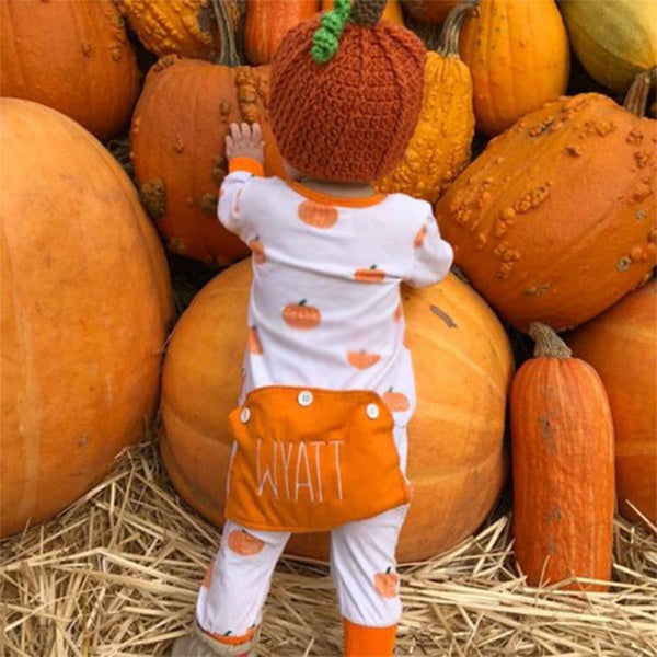 Personalized Fall Pajamas, Pumpkin Pajamas