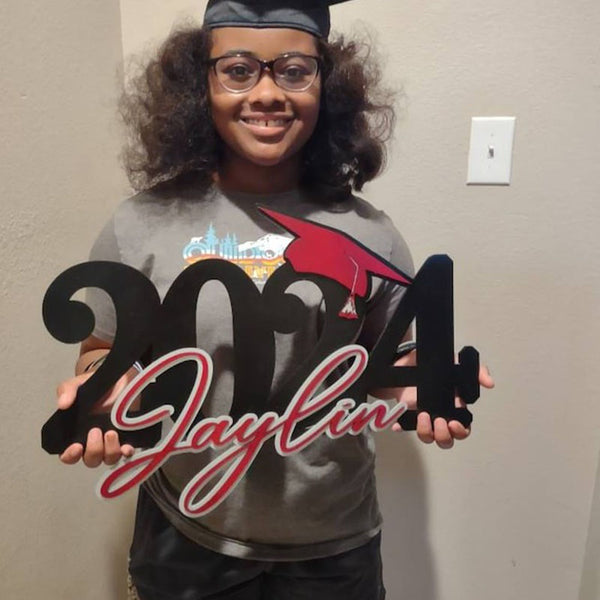 2024 Graduation Wood Sign, 2024 Personalized Graduation Sign