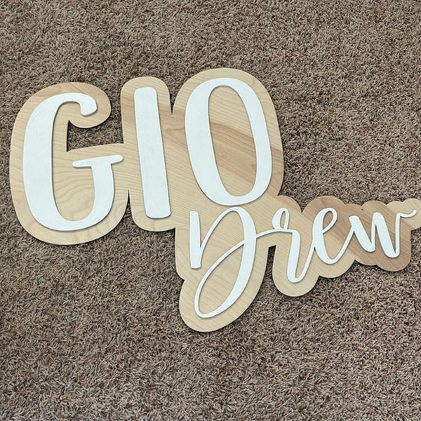 Large Wood Name Sign Boho Sign Custom Name Sign