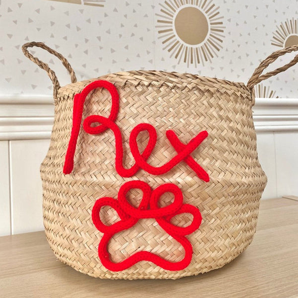 Pet Toy Basket, Personalised Pet Toy Storage