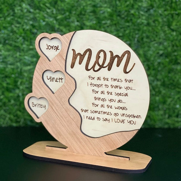 Mother'S Day Personalized Wood，Acrylic-Plaque, Beautiful Gift