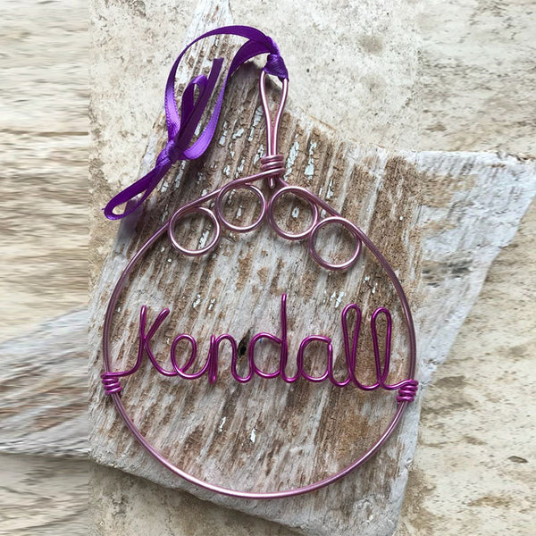 Wire Ornament,Custom Personalized Ornament, Name Ornament, Christmas Ornament