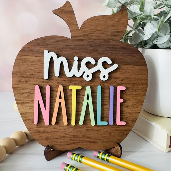 Teacher Name Plate Personalized, Teacher Desk Name Plate, Teacher Appreciation Gift Personalized