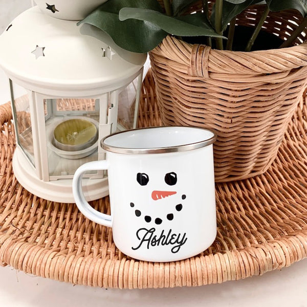 Custom Snowman Mug - Personalized Hot Chocolate Mug For Kids