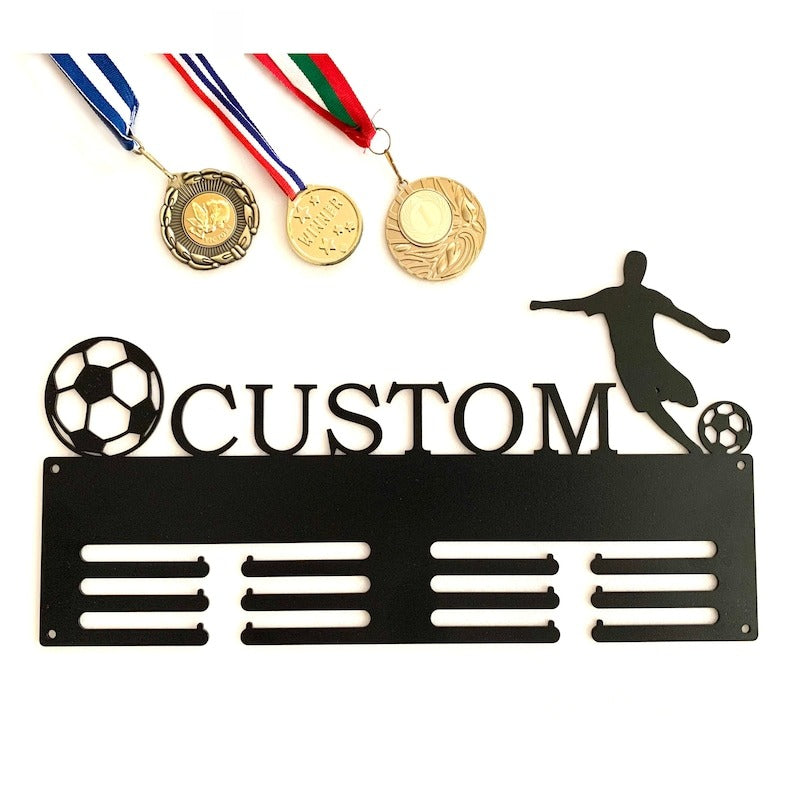 Personalized Running Marathon Medal Holder Custom Name Metal