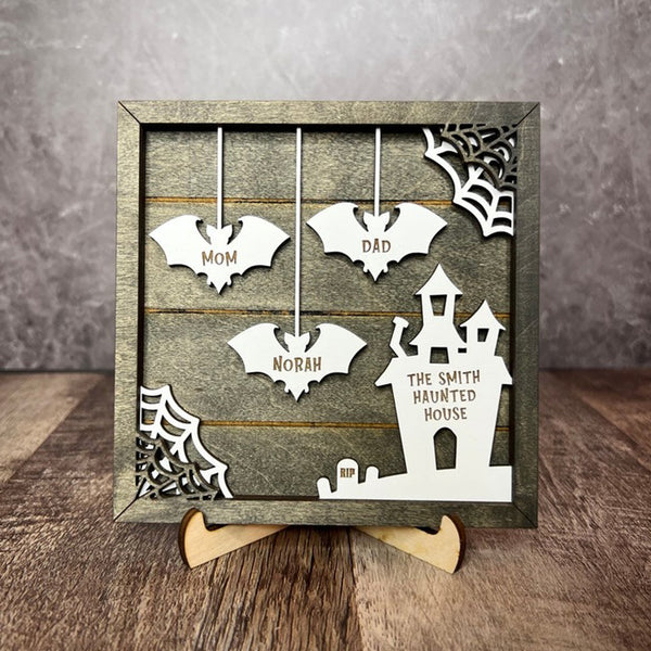 Halloween Logo Bat Family, Family Tree Logo