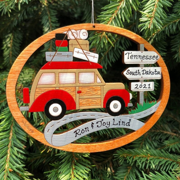 Personalized Baby's First Christmas Ornament - Wood, Laser Cut