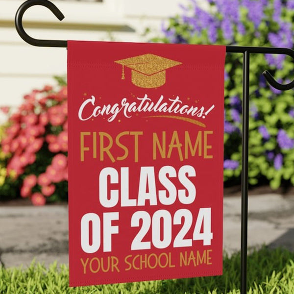 Personalized Graduation Yard Flag 2024