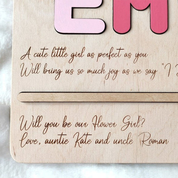 Proposal wand Personalized gift Wooden name puzzle