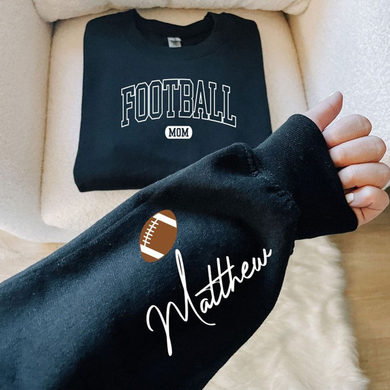 Personalized Football Mom Sweatshirt, Custom Football Mom Sweater