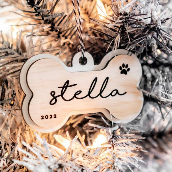 Dog Bone Ornament , Personalized, Christmas Ornament, Bone Ornament, Ornament