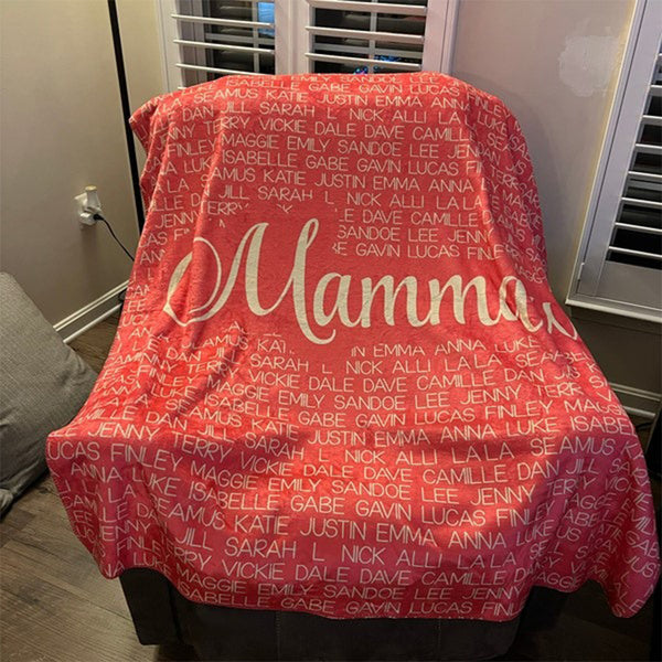 Personalized Grandparent Blanket, Gift for Grandparents