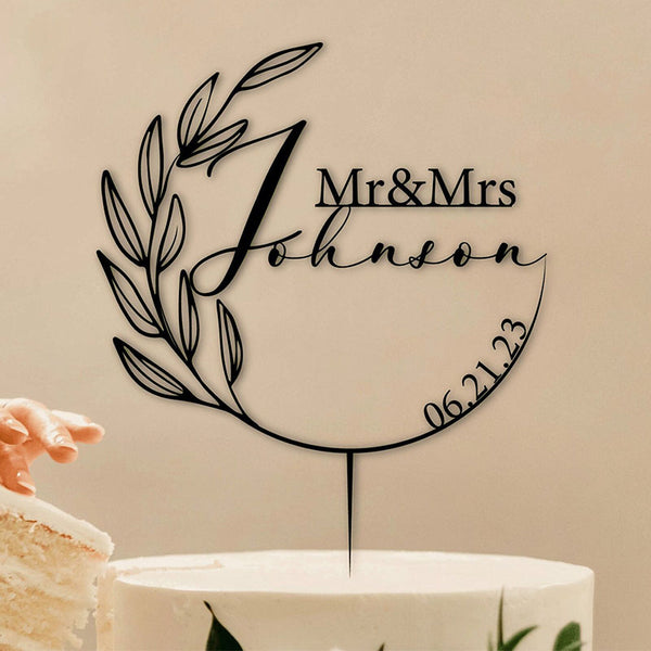 Mr and Mrs Wedding Cake Toppers, Gold Cake Toppers Wedding, Custom Cake Toppers,  Personalized Birthday Cake Toppers