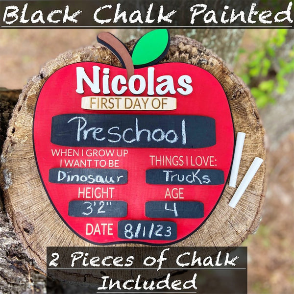 Personalized First Day of School Sign, Back to School