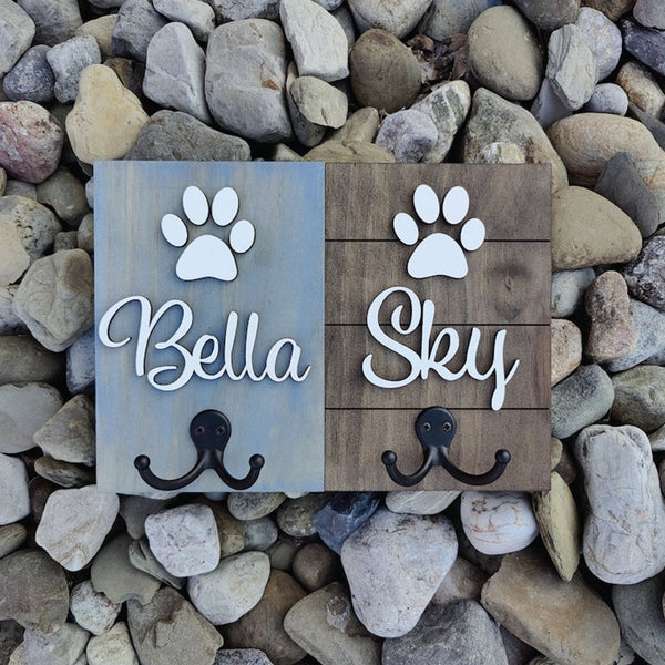 Personalized Pet Leash Holder, Custom Pet leash holder, Pet Sign, Dog Sign