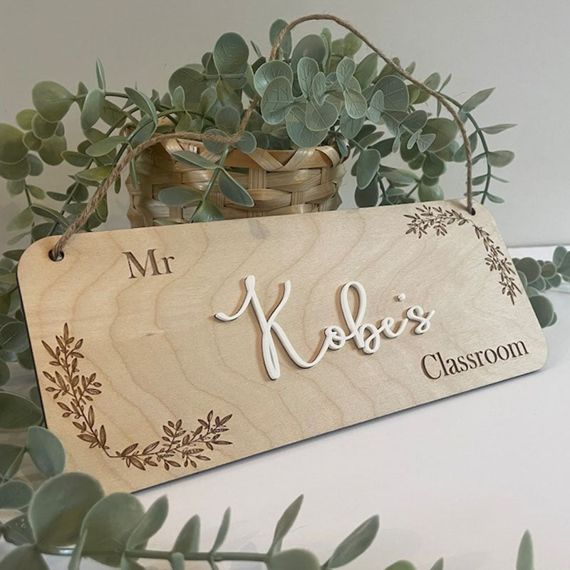 Teacher Gift, Personalised Door Sign, Classroom Sign  Personalised Teacher Gift