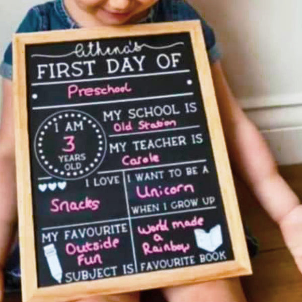 Personalized First Day of School Blackboard