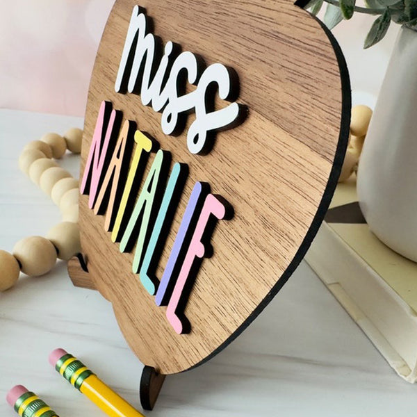 Teacher Name Plate Personalized, Teacher Desk Name Plate, Teacher Appreciation Gift Personalized