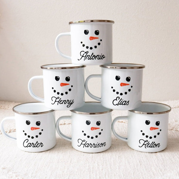 Custom Snowman Mug - Personalized Hot Chocolate Mug For Kids