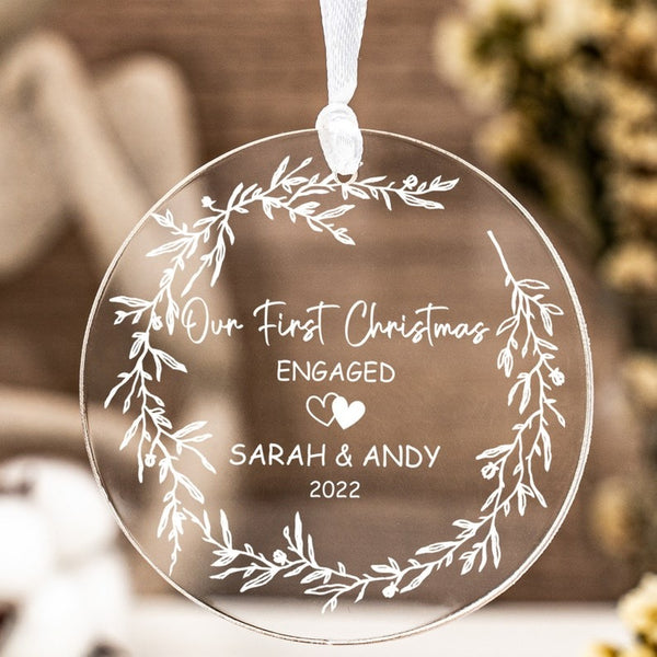 Personalize Our First Christmas Decorations Engagement Gifts, New Wedding Gifts for Couples