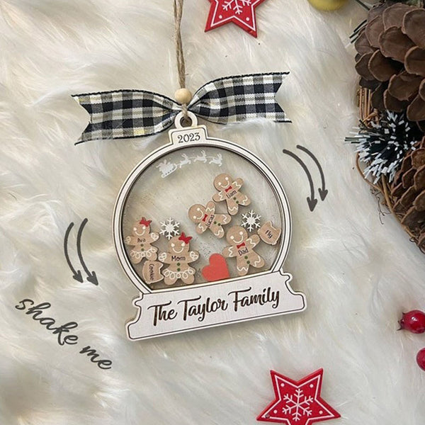 Personalized Family Ornament 2023 4D Customized Cookie Ornament Gift for Christmas