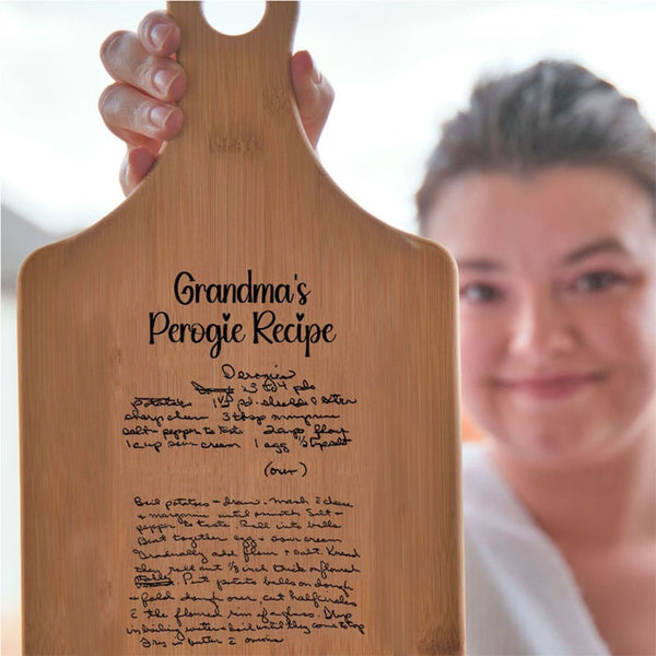 Recipe Cutting Board Preserve Recipe Handwritten