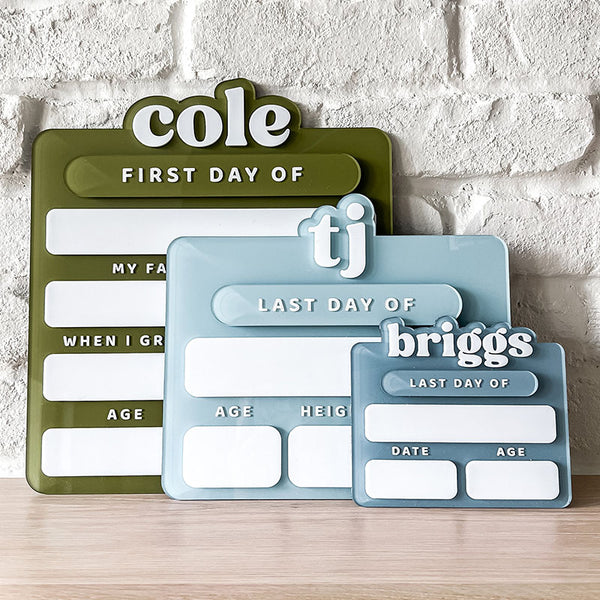 Acrylic personalized School Signs |Customized First and Last Day of School Boards