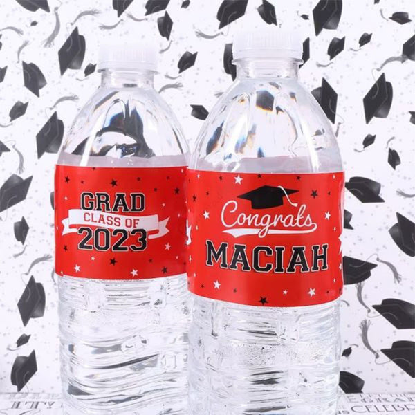 Graduation Water Bottle Labels Personalized Graduation Party Decorations