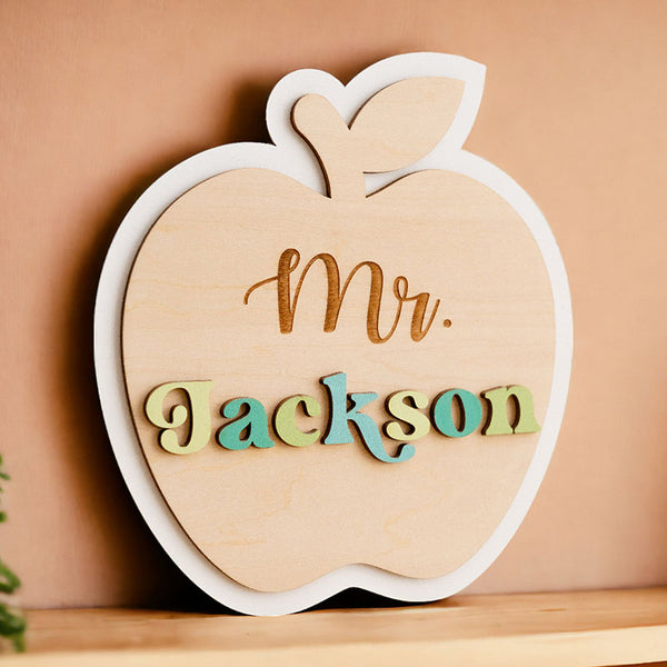 Teacher Apple Sign, Gifts For Teachers, Teacher Sign For Desk